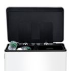 Alternate image 3 for ToiletTree Products 16 Gallon White Stainless Steel Step Garbage Bin with Soft Close Lid