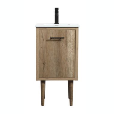 Elegant Decor Home Decorative 18 inch single bathroom vanity - Natural Oak. View a larger version of this product image.