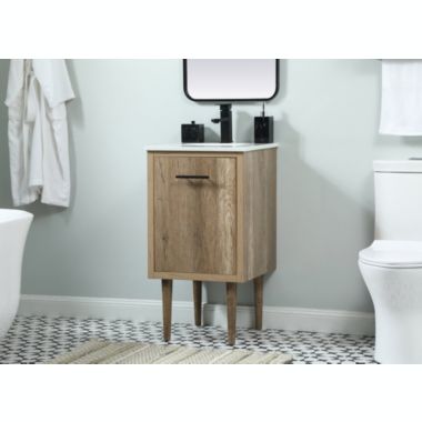 Elegant Decor Home Decorative 18 inch single bathroom vanity - Natural Oak. View a larger version of this product image.
