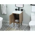 Alternate image 3 for Elegant Decor Home Decorative 18 inch single bathroom vanity - Natural Oak