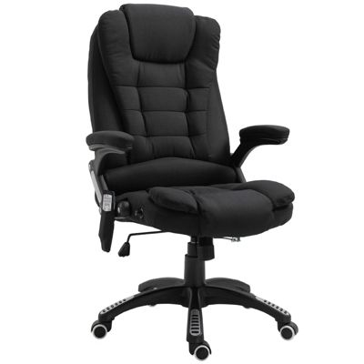 Vinsetto Ergonomic Vibrating Massage Office Chair High Back Executive Heated Chair with 6 Point Vibration Reclining Backrest Padded Armrest Black