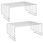 Alternate image 0 for mDesign Metal Wire Closet 2-Tier Shelf Divider and Separator, 2 Pack
