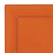Smarty Had A Party 9.5" Burnt Orange Square Plastic Dinner Plates (120 Plates)