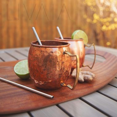 LIVAIA Reusable Straws  8 Reusable Glass Straws, Straw Cleaning Brush In 2 Sizes. View a larger version of this product image.