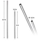 Alternate image 3 for LIVAIA Reusable Straws  8 Reusable Glass Straws, Straw Cleaning Brush In 2 Sizes