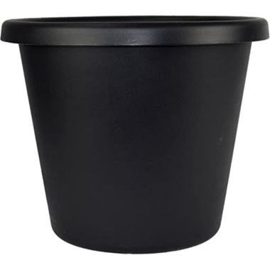The The HC Companies, Classic Plastic In/Outdoor Planter, Black 8". View a larger version of this product image.