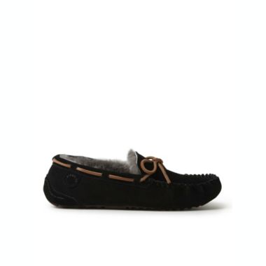 Fireside By Dearfoams Men's Victor Genuine Shearling Moccasin with Tie. View a larger version of this product image.