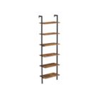 Alternate image 0 for BreeBe Industrial Brown 6-tier Wall-mounted Ladder Shelf