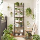 Alternate image 3 for BreeBe Industrial Brown 6-tier Wall-mounted Ladder Shelf