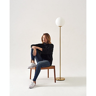 Luna LED Floor Lamp- Brass. View a larger version of this product image.