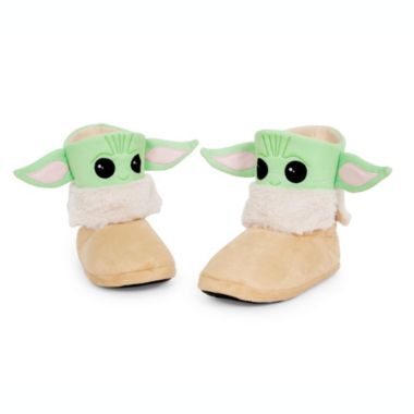 Star Wars The Mandalorian Grogu Women's Boot Slippers. View a larger version of this product image.