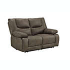 Alternate image 3 for Yeah Depot Harumi Loveseat (Power Motion), Gray Leather-Aire