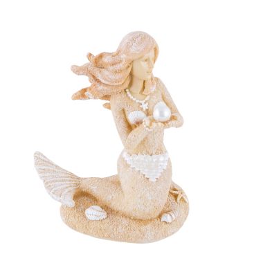 Sand and Shell Mermaid Figurine Beach Nautical Coastal Home Decoration New. View a larger version of this product image.