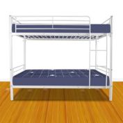 Infinity Merch Twin Size Iron Bunk Bed with Ladder in White