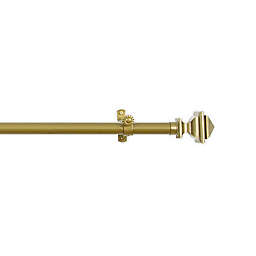 Buono II Bach 28 to 48-Inch Adjustable Single Curtain Rod Set in Antique Gold
