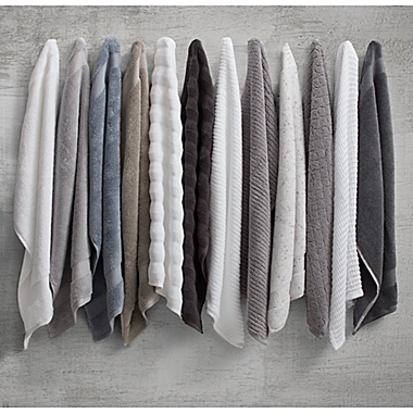 O&O by Olivia & Oliver&trade; Turkish Popcorn Bath Towel in Grey. View a larger version of this product image.