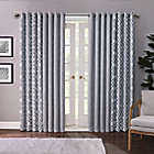 Alternate image 3 for Quinn Geo 84-Inch Grommet 100% Blackout Window Curtain Panel in Grey (Single)