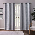 Alternate image 2 for Quinn Medallion 84-Inch Blackout Grommet Window Curtain Panel in Grey (Single)