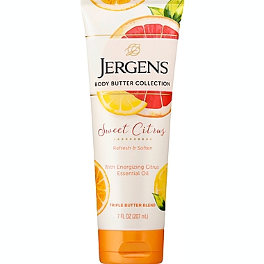 Jergens&reg; 7 oz. Sweet Citrus Butter Hand and Butter Body Lotion. View a larger version of this product image.