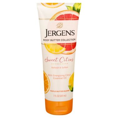 Jergens&reg; 7 oz. Sweet Citrus Butter Hand and Butter Body Lotion. View a larger version of this product image.