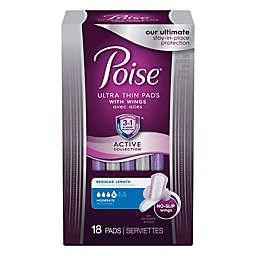 Poise® Active Collection™ 18-Count Ultra Thin Incontinence Pads with Wings