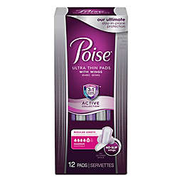 Poise® Active Collection™ 12-Count Ultra Thin Incontinence Pads with Wings