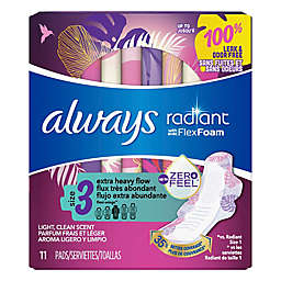 Always 11-Count Size 3 Extra Heavy Flow Light Pads in Clean Scent