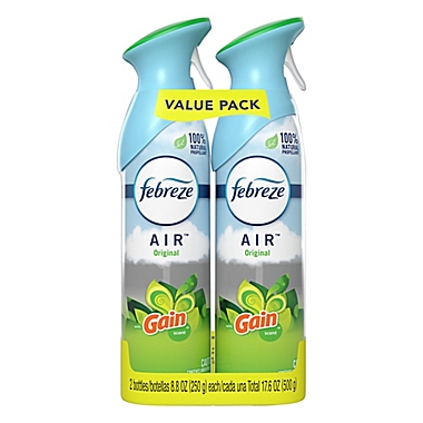 Febreze&reg; 2-Pack Odor-Eliminating Air Freshener Spray in Original Scent with Gain. View a larger version of this product image.