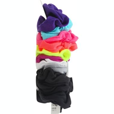 Scunci&reg; 12-Pack Large Neon Hair Scrunchies. View a larger version of this product image.