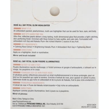 Physician's Formula&reg; Ros&eacute; All Day Petal Glow Powder Highlighter in Petal Pink. View a larger version of this product image.