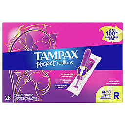 Tampax Radiant Pocket 28-Count Regular Absorbency Tampons