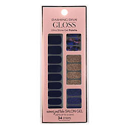 Dashing Diva 32-Count GLOSS Ultra Shine Gel Palette Nail Strips in Blue Vixon