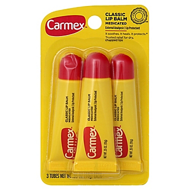 Carmex&reg; 3-Pack Medicated Classic Lip Balm. View a larger version of this product image.