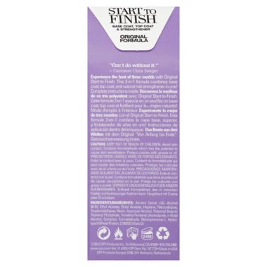 OPI .5 oz. Start to FInish Base Coat, Top Coat, and Nail Strengthener. View a larger version of this product image.