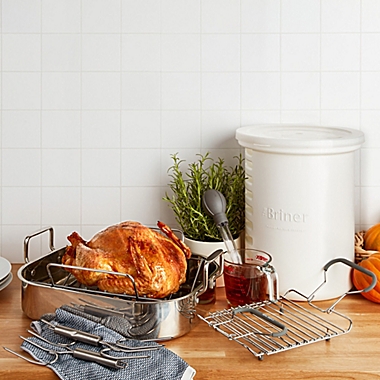 The Briner 22 qt. Ultimate Brine Container in White. View a larger version of this product image.